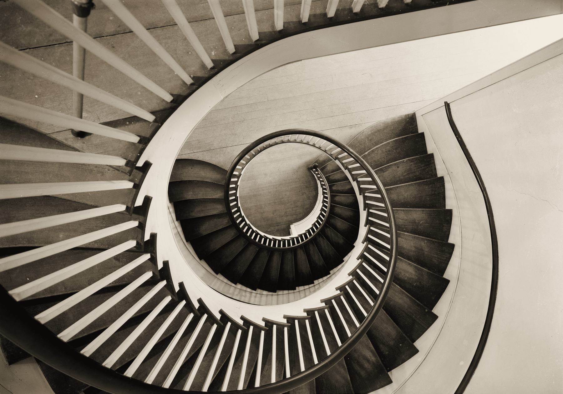 Escalier en spirale vu d’en haut